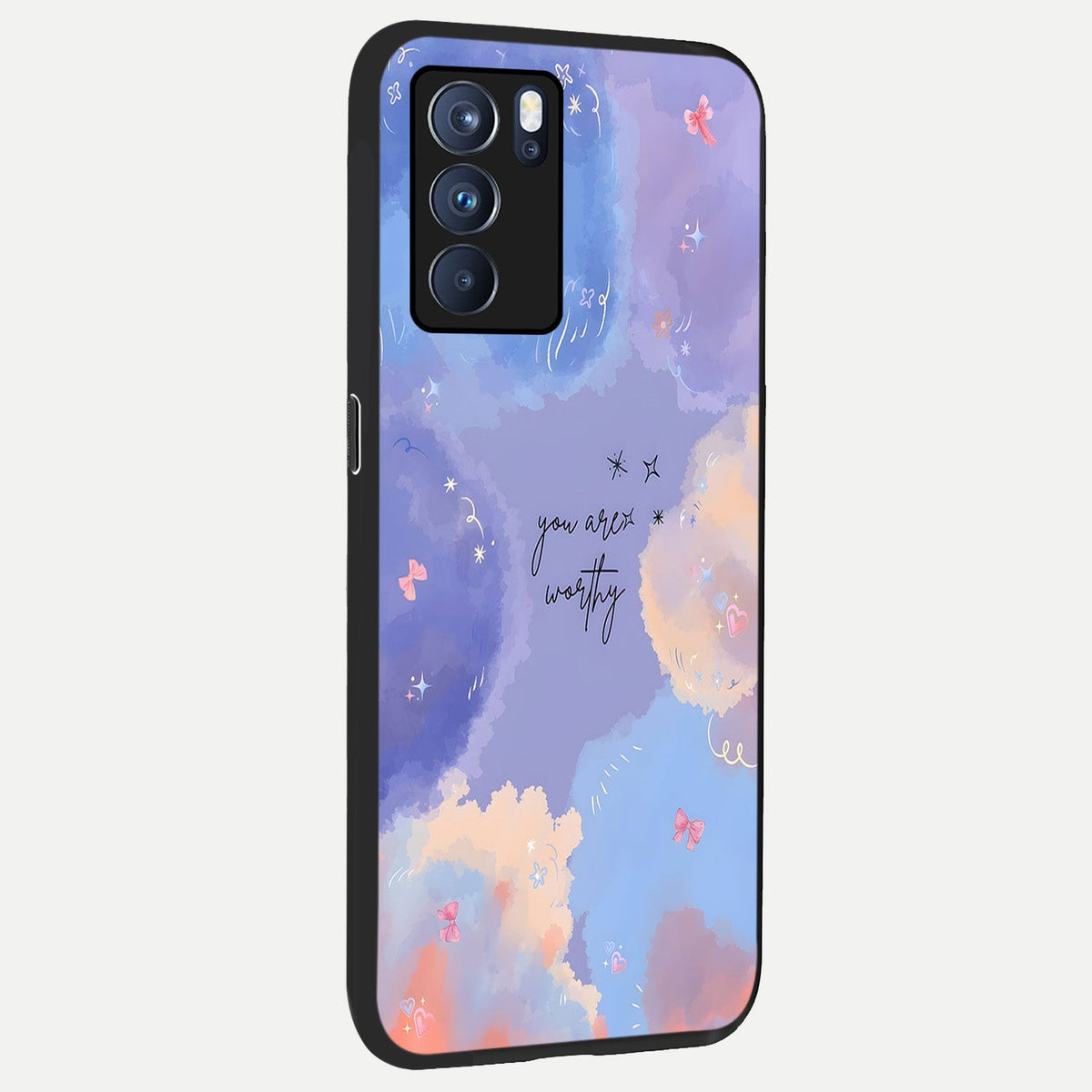 Celestial Cloud Magic back cover For Oppo Reno 6 Pro slim fit glass case with vibrant aesthetic design