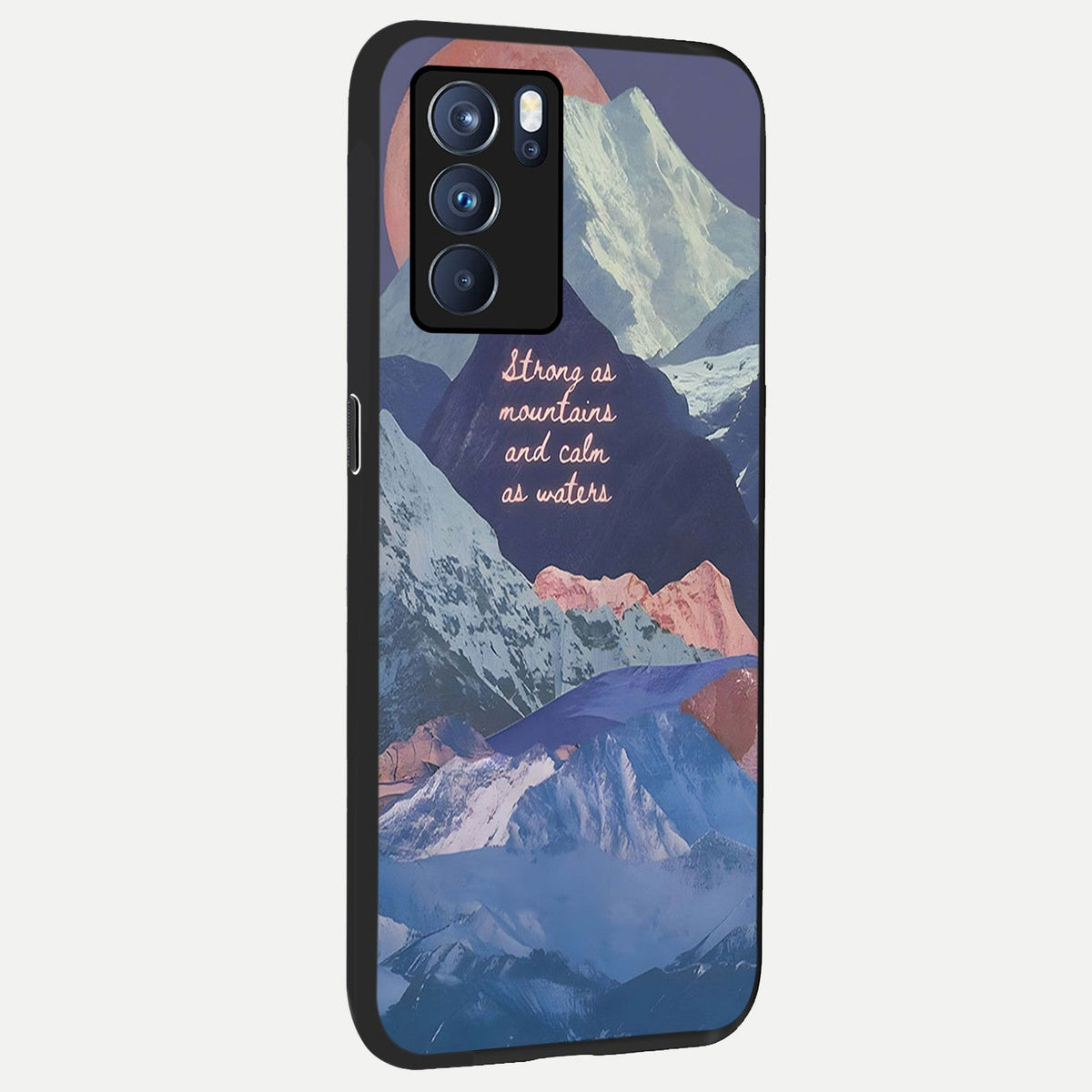 Celestial Mountain Calm back cover For Oppo Reno 6 Pro slim fit glass case with vibrant aesthetic design
