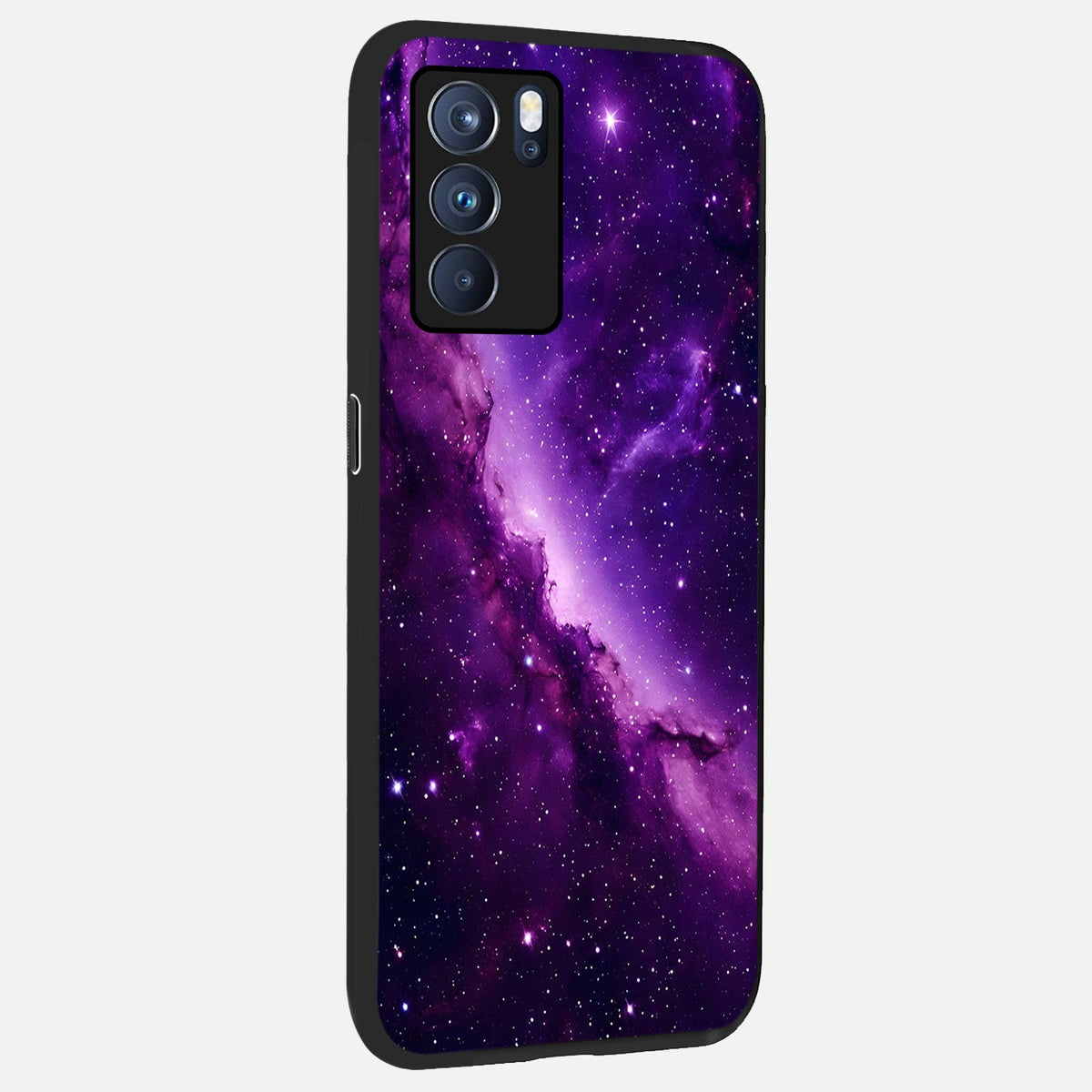 Purple Shade Sky back cover For Oppo Reno 6 Pro slim fit glass case with vibrant aesthetic design