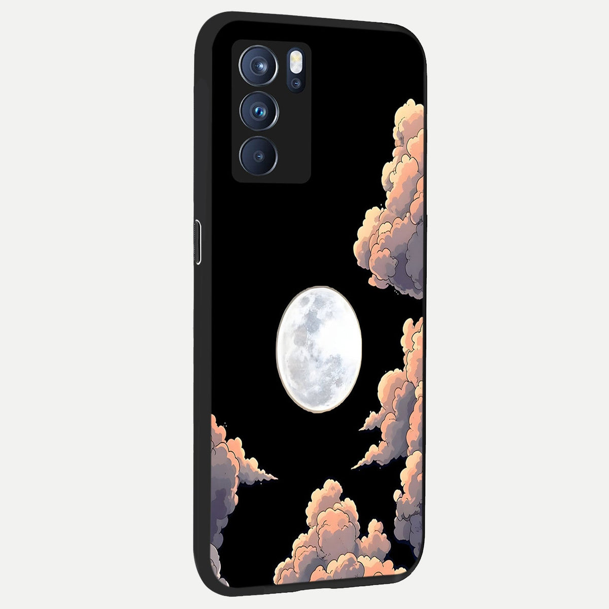 Shade Cloud Moon back cover For Oppo Reno 6 Pro slim fit glass case with vibrant aesthetic design