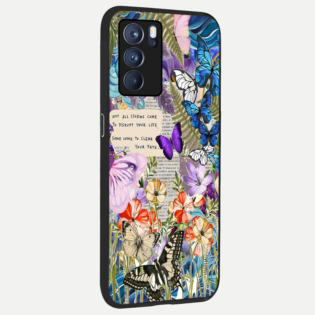 Storm Path Bloom back cover For Oppo Reno 6 Pro slim fit glass case with vibrant aesthetic design