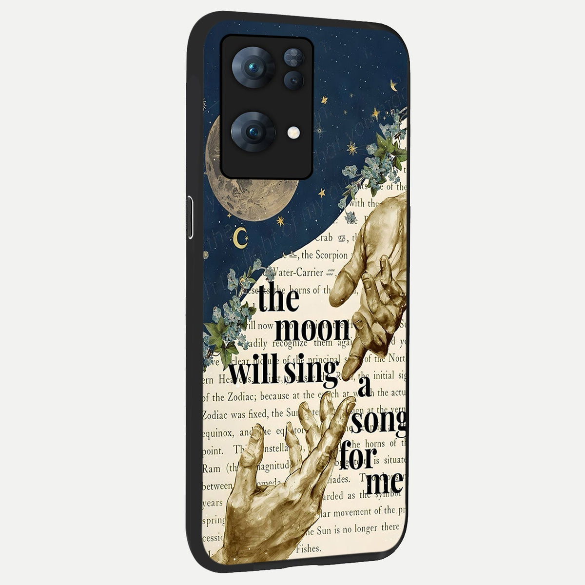 Aesthetic Divine back cover For Oppo-Reno-7-Pro-5G slim fit glass case with vibrant aesthetic design