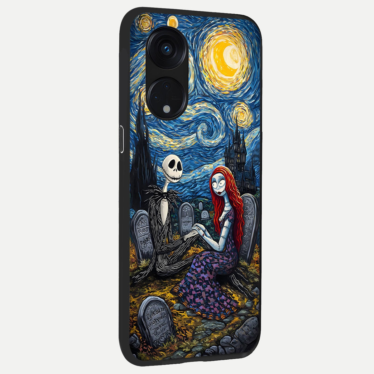 Eternal Night Love back cover For Oppo Reno 8T 5G slim fit glass case with vibrant aesthetic design