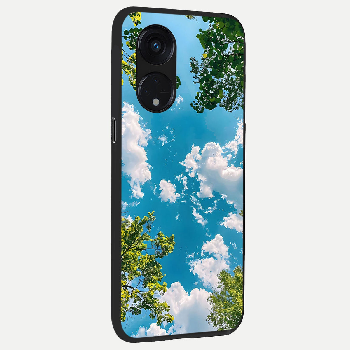 Green Moon Energy back cover For Oppo Reno 8T 5G slim fit glass case with vibrant aesthetic design