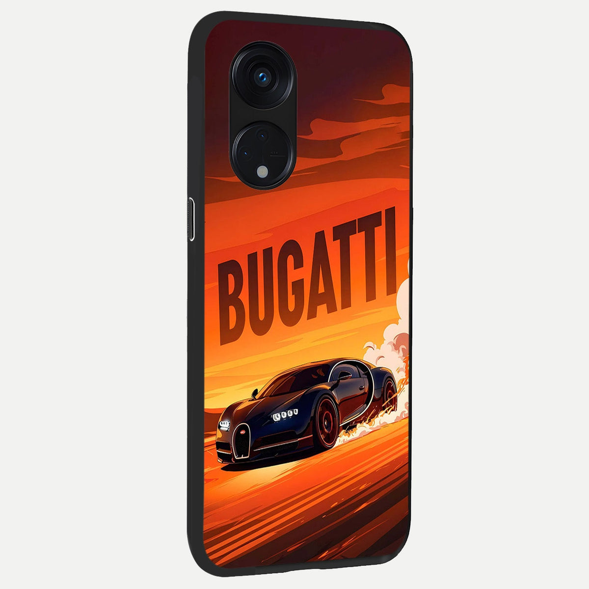 Inferno Bugatti Storm back cover For Oppo Reno 8T 5G slim fit glass case with vibrant aesthetic design