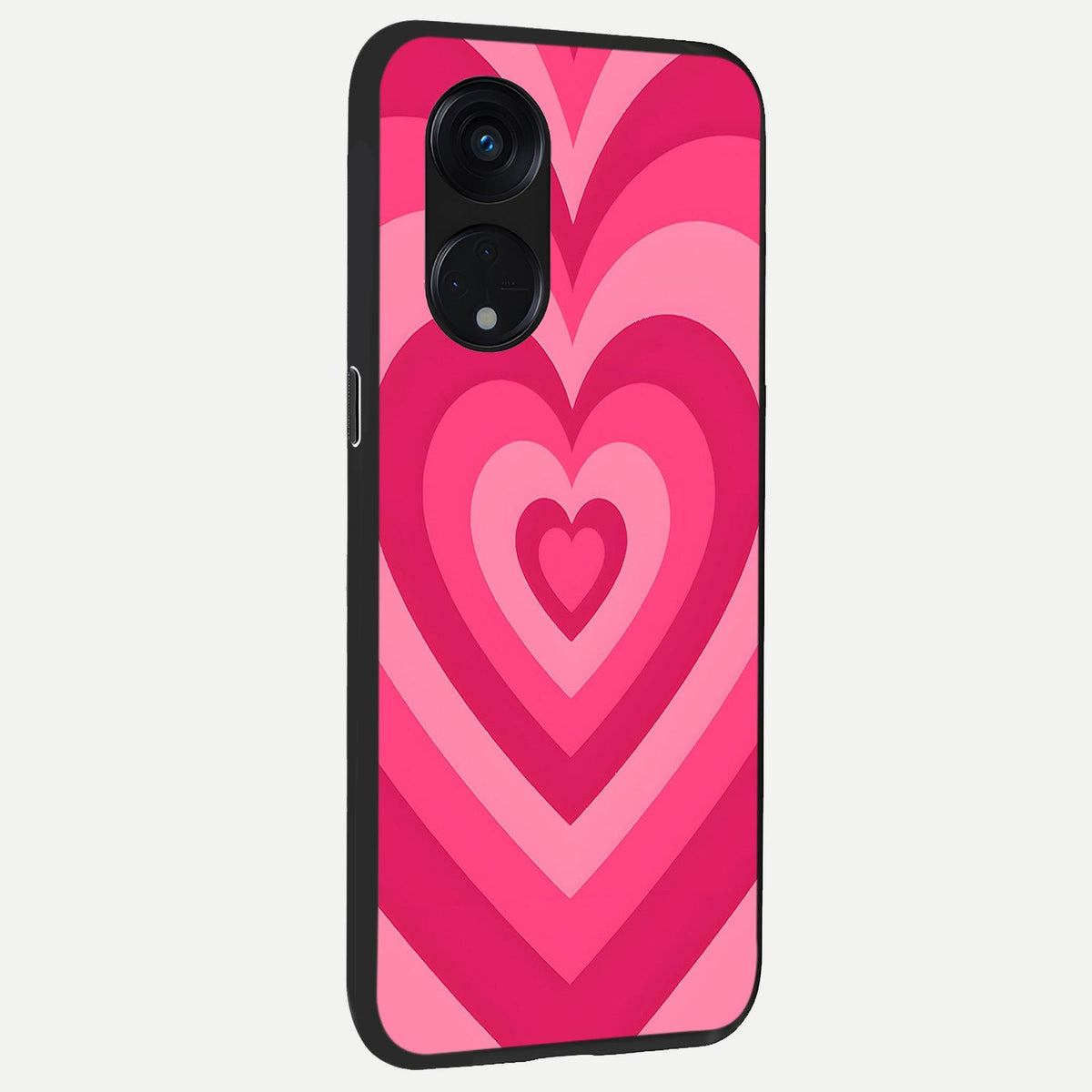 Layered Love Hearts back cover For Oppo Reno 8T 5G slim fit glass case with vibrant aesthetic design