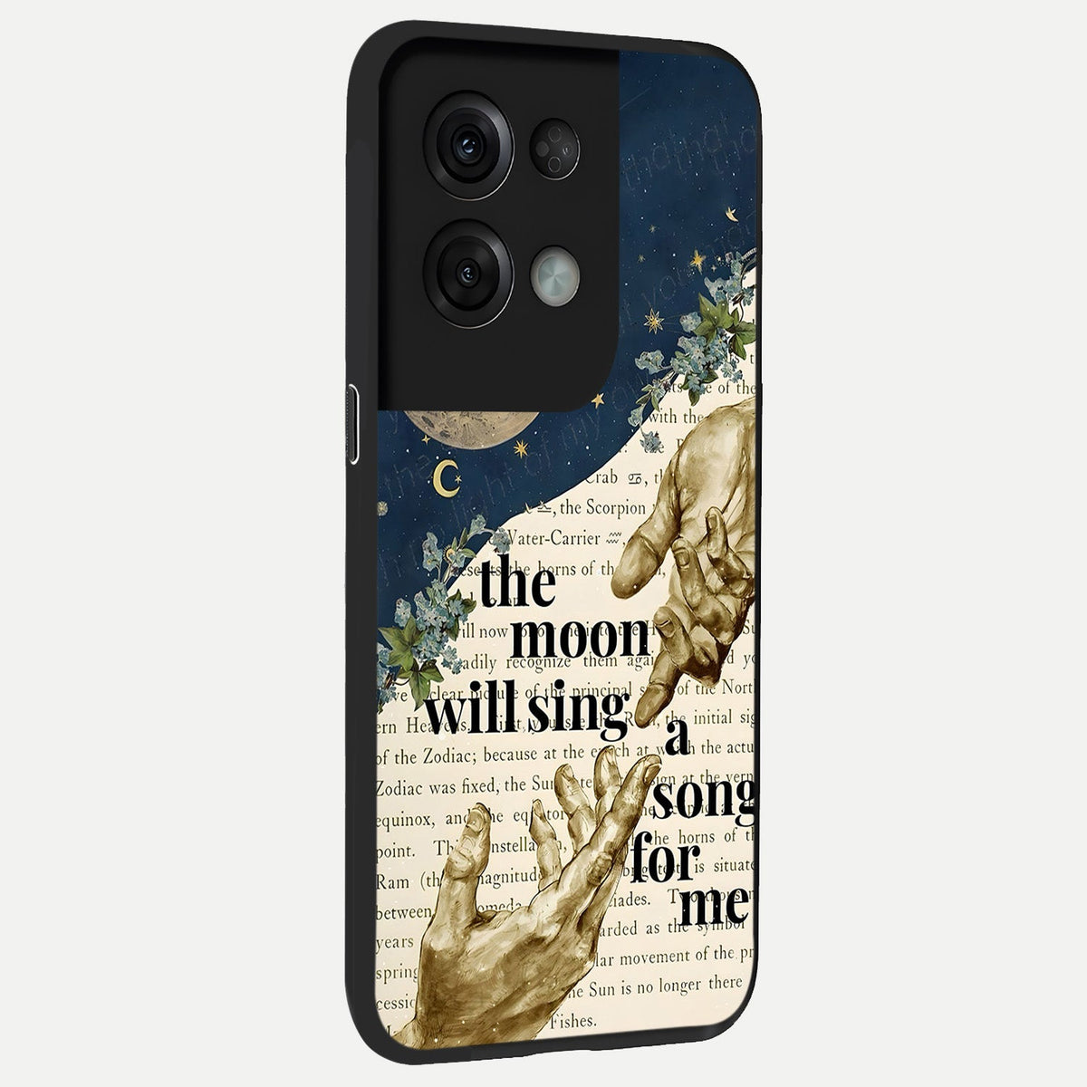 Aesthetic Divine back cover For Oppo Reno 8 Pro slim fit glass case with vibrant aesthetic design