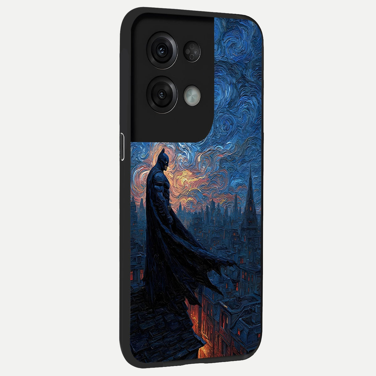 Dark Knight Dusk back cover For Oppo Reno 8 Pro slim fit glass case with vibrant aesthetic design