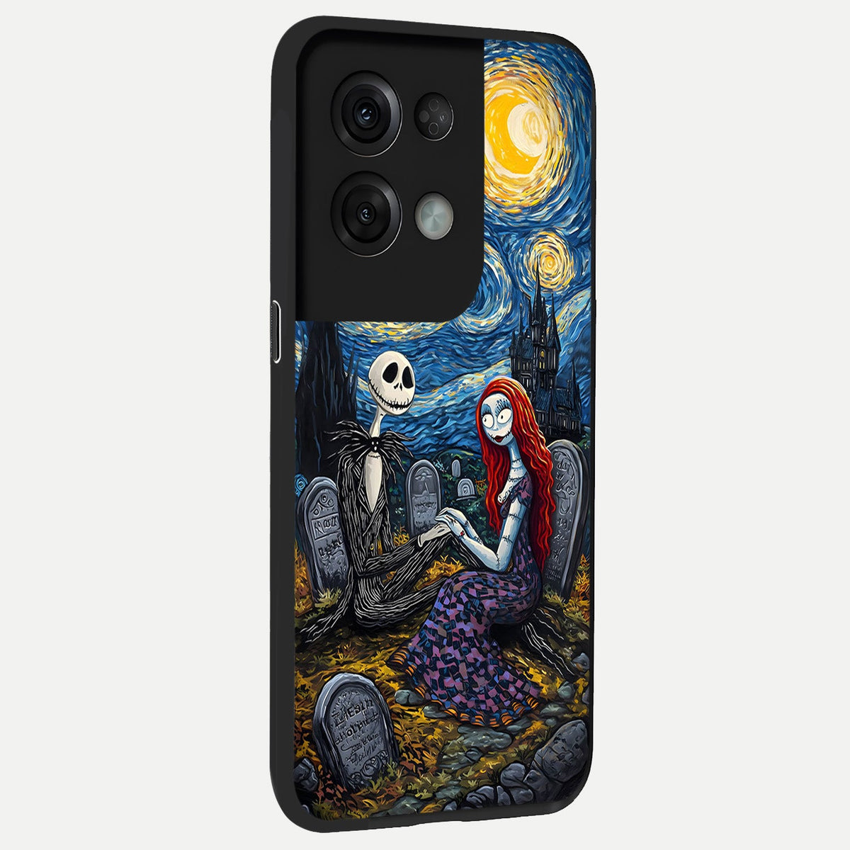 Eternal Night Love back cover For Oppo Reno 8 Pro slim fit glass case with vibrant aesthetic design