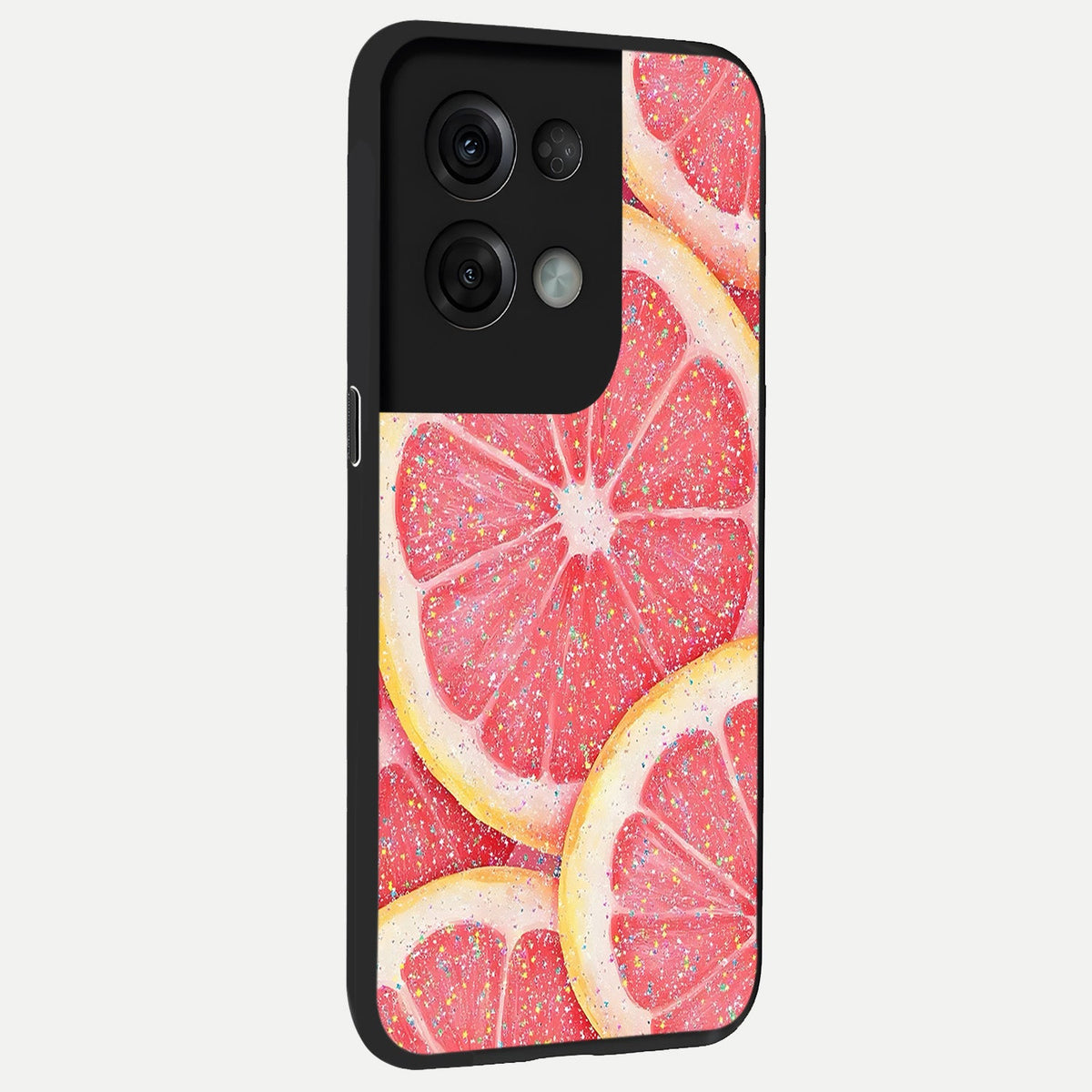 Glitter Grapefruit back cover For Oppo Reno 8 Pro slim fit glass case with vibrant aesthetic design