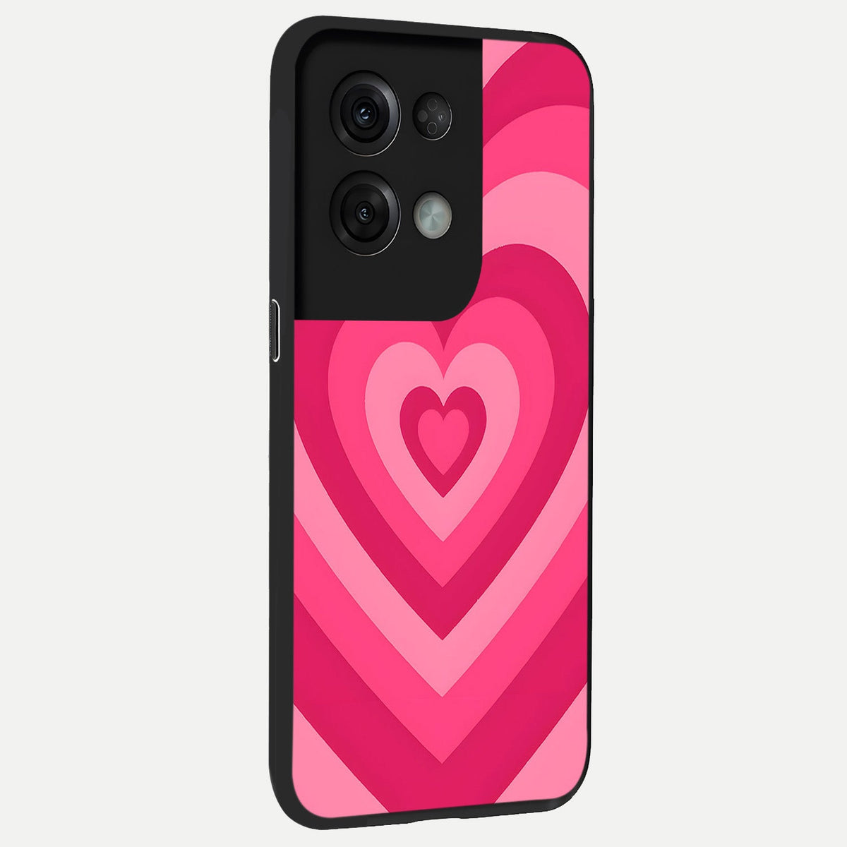 Layered Love Hearts back cover For Oppo Reno 8 Pro slim fit glass case with vibrant aesthetic design