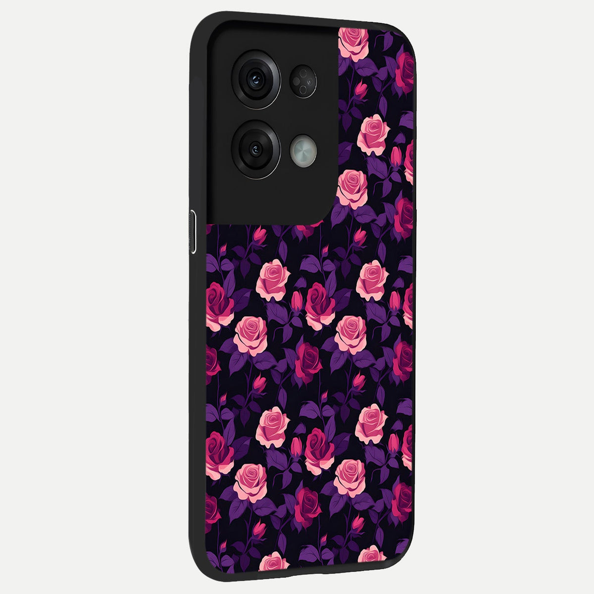 Rose Garden Twilight back cover For Oppo Reno 8 Pro slim fit glass case with vibrant aesthetic design