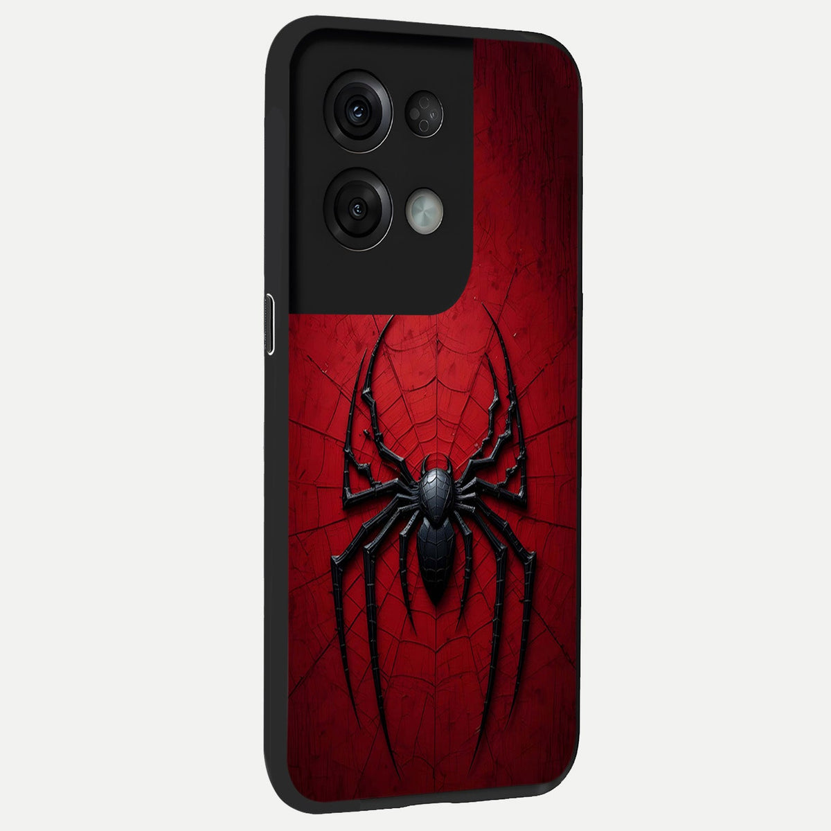 Superhero Web Emblem back cover For Oppo Reno 8 Pro slim fit glass case with vibrant aesthetic design