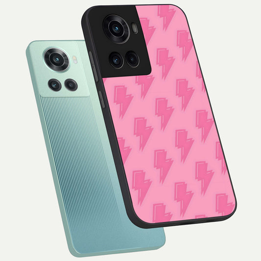 Pink Moo Magic phone case For OnePlus 10R showing premium glass back cover with detailed artwork