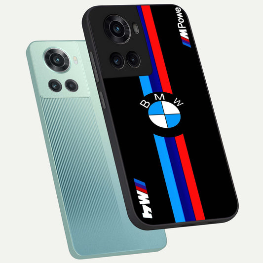 Turbo BMW Beast phone case For OnePlus 10R showing premium glass back cover with detailed artwork