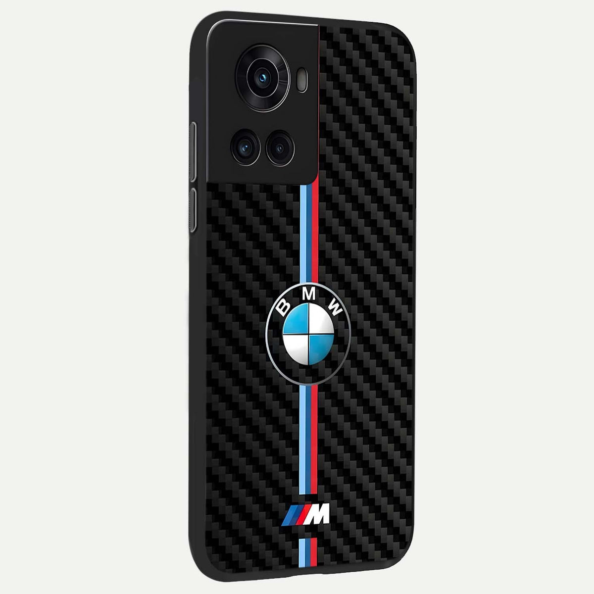 BMW Pattern back cover For OnePlus 10R slim fit glass case with vibrant aesthetic design