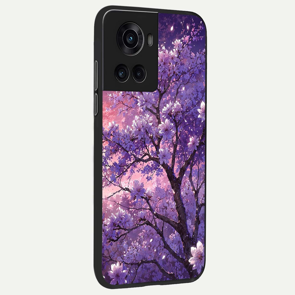 Blossom Tree back cover For OnePlus 10R slim fit glass case with vibrant aesthetic design