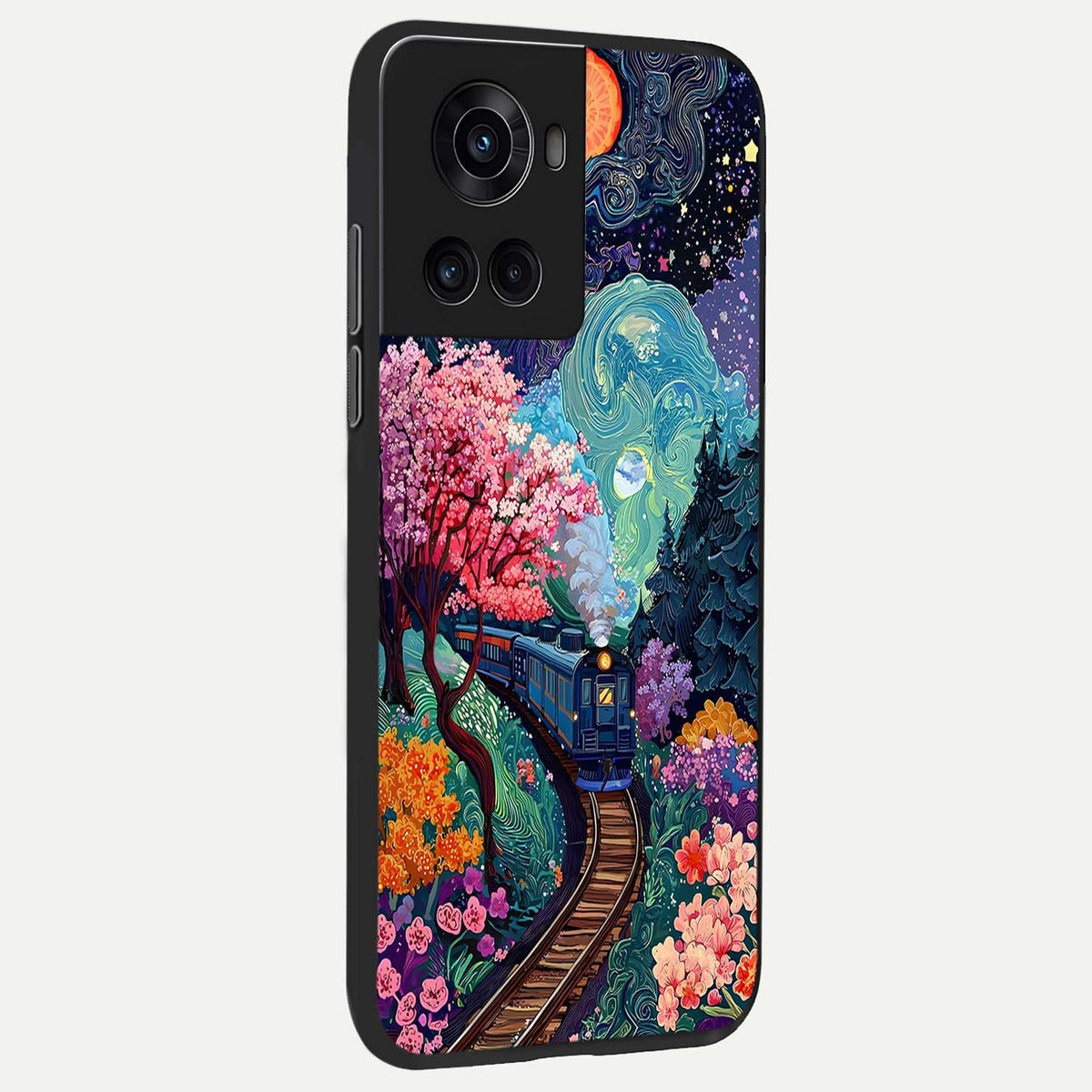 Digital Art back cover For OnePlus 10R slim fit glass case with vibrant aesthetic design