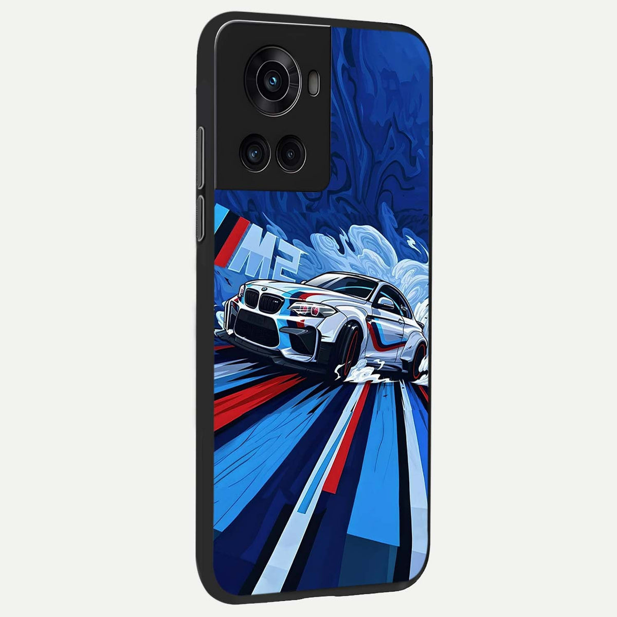 Drift Power Rush back cover For OnePlus 10R slim fit glass case with vibrant aesthetic design