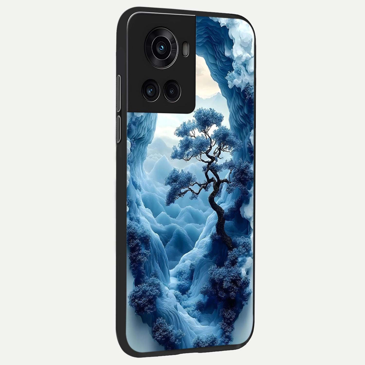 Frozen Serenity Gate back cover For OnePlus 10R slim fit glass case with vibrant aesthetic design
