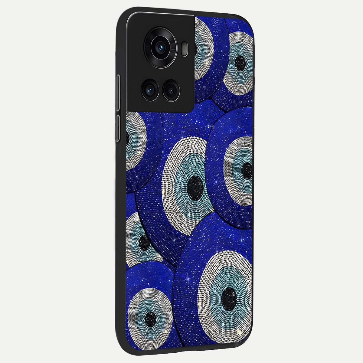 Galaxy Eye Flow back cover For OnePlus 10R slim fit glass case with vibrant aesthetic design