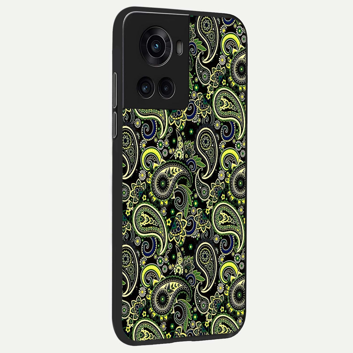 Green Lemon back cover For OnePlus 10R slim fit glass case with vibrant aesthetic design
