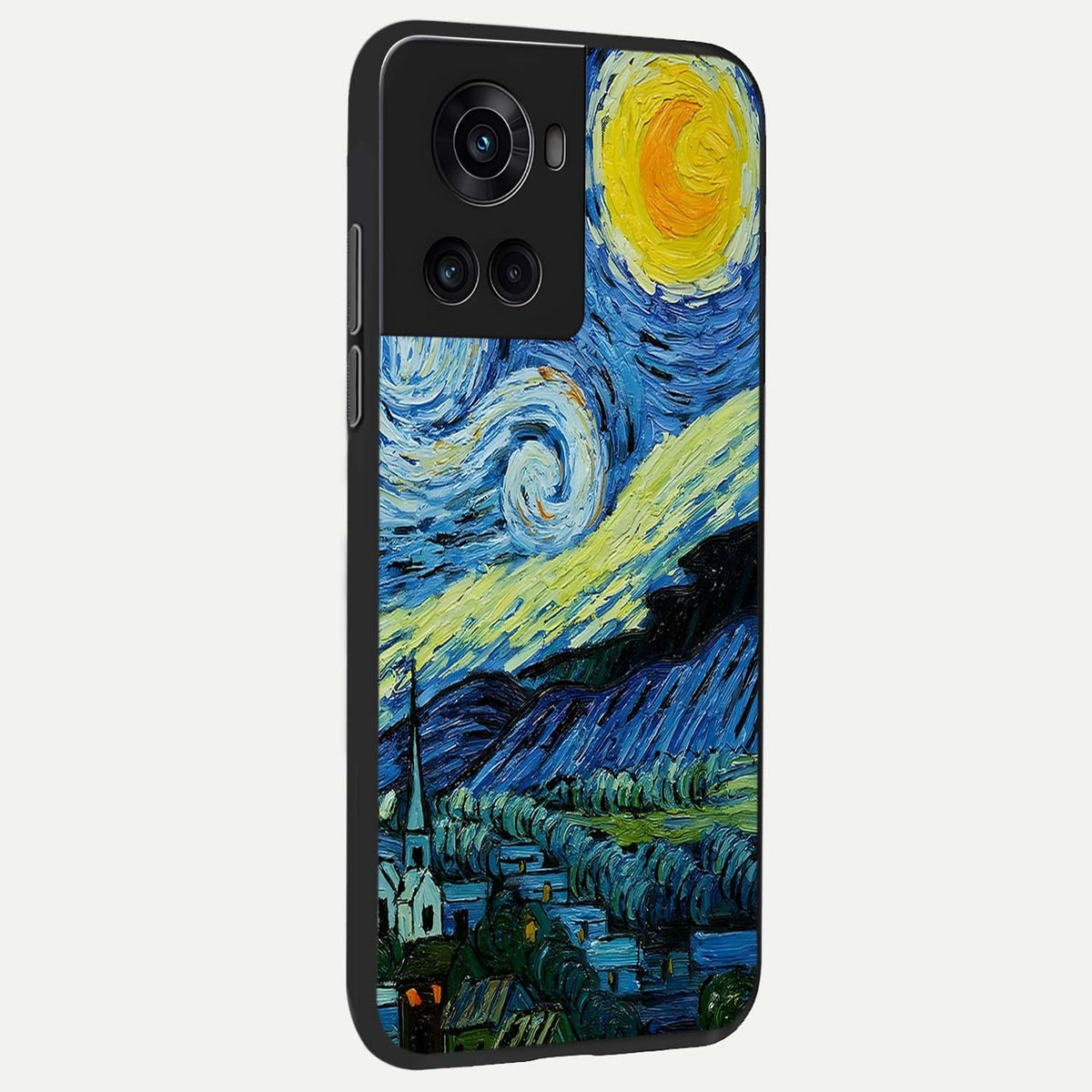 Inspired Van Gogh Art back cover For OnePlus 10R slim fit glass case with vibrant aesthetic design