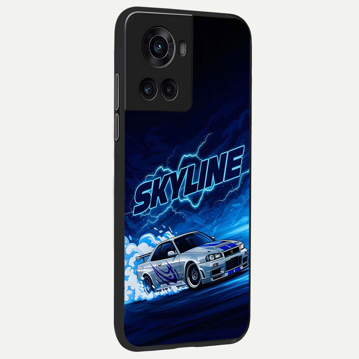 Neon Drift Beast back cover For OnePlus 10R slim fit glass case with vibrant aesthetic design
