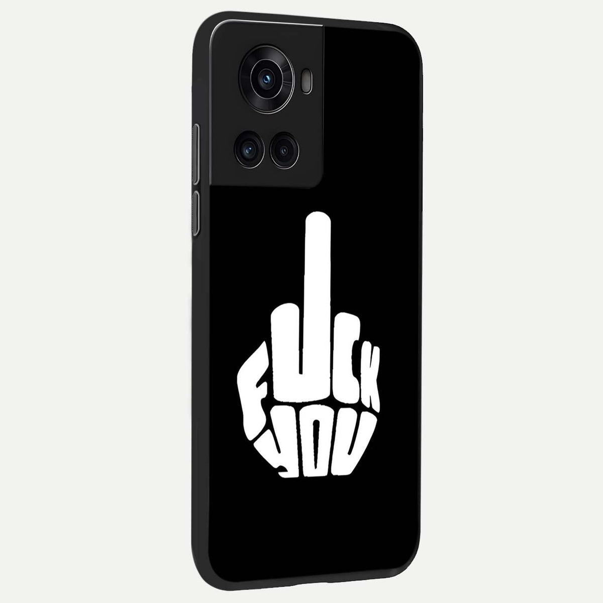 Rebel Mode On back cover For OnePlus 10R slim fit glass case with vibrant aesthetic design