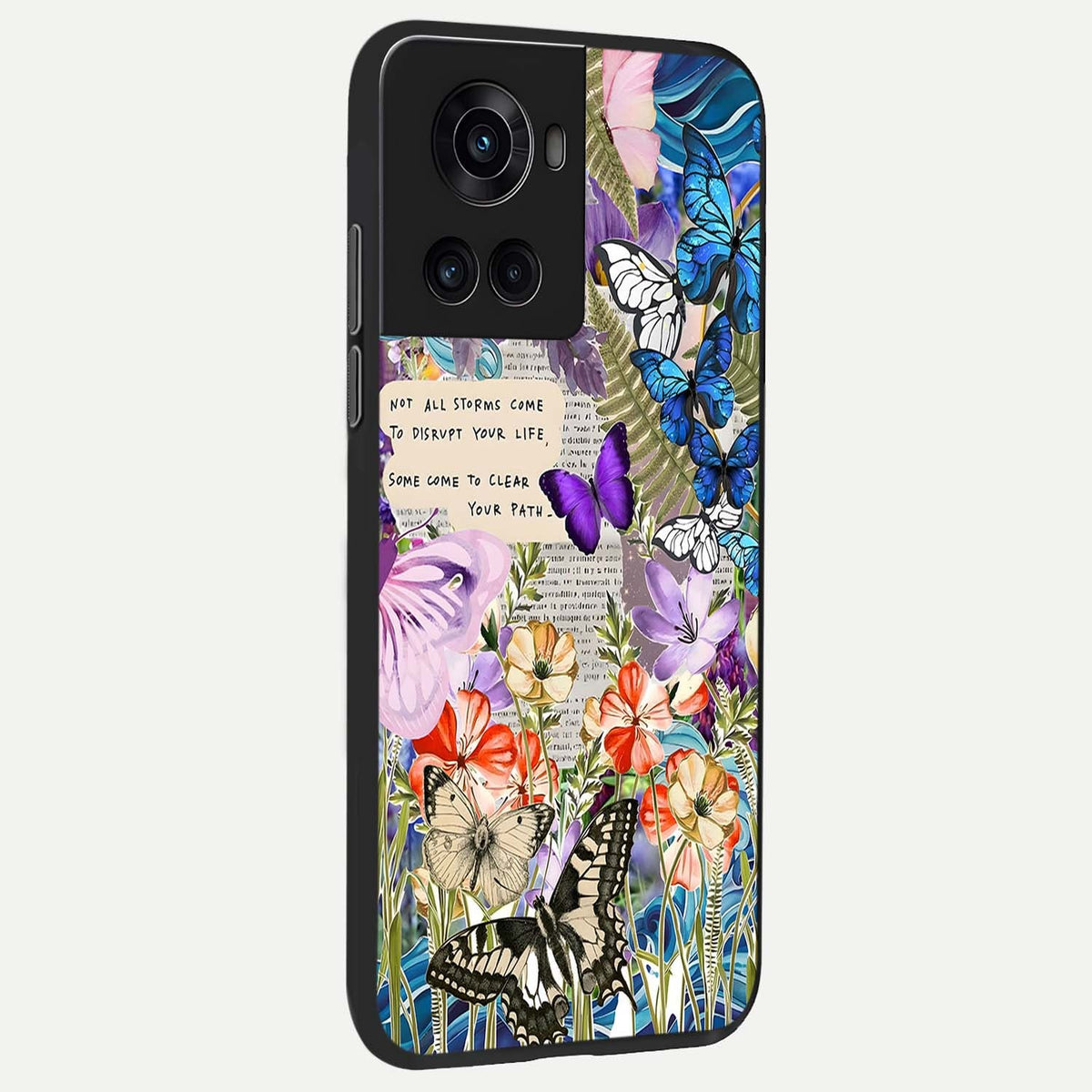 Storm Path Bloom back cover For OnePlus 10R slim fit glass case with vibrant aesthetic design