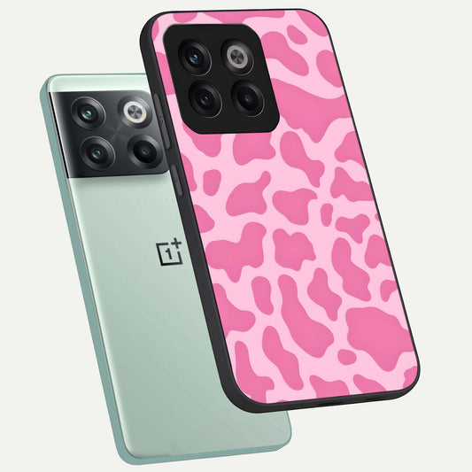 Pinkish Scenery phone case For OnePlus 10T showing premium glass back cover with detailed artwork