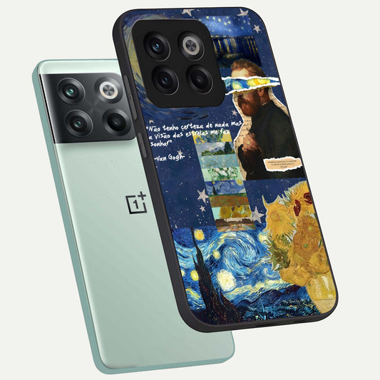 Starry Dream Vision phone case For OnePlus 10T showing premium glass back cover with detailed artwork