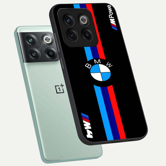 Turbo BMW Beast phone case For OnePlus 10T showing premium glass back cover with detailed artwork