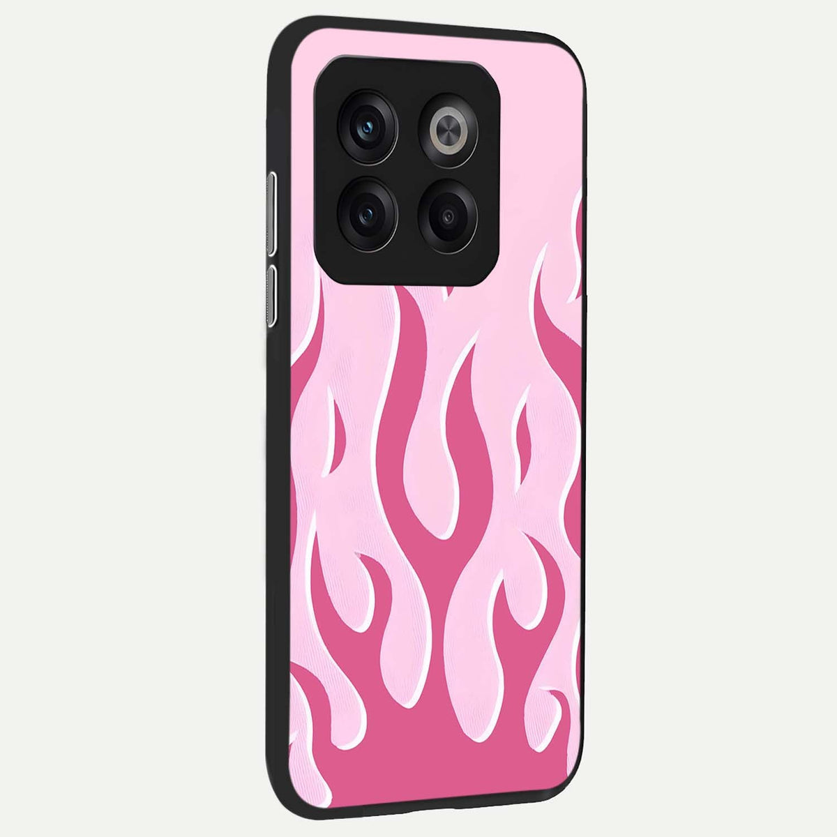 Blush Flame Energy back cover For OnePlus 10T slim fit glass case with vibrant aesthetic design