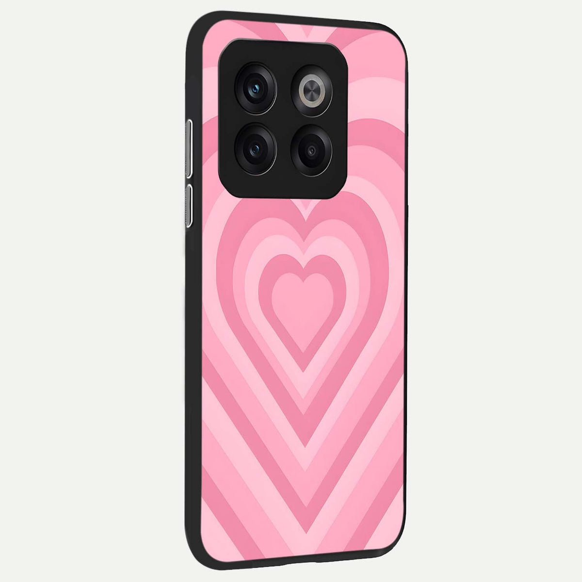 Blush Heart Waves back cover For OnePlus 10T slim fit glass case with vibrant aesthetic design