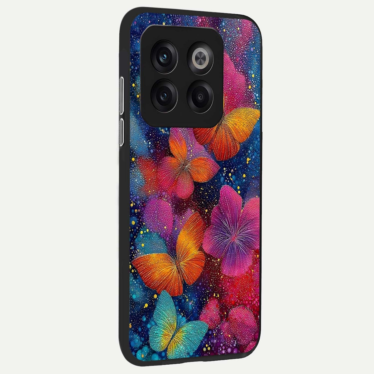Butterfly Dream Mist back cover For OnePlus 10T slim fit glass case with vibrant aesthetic design