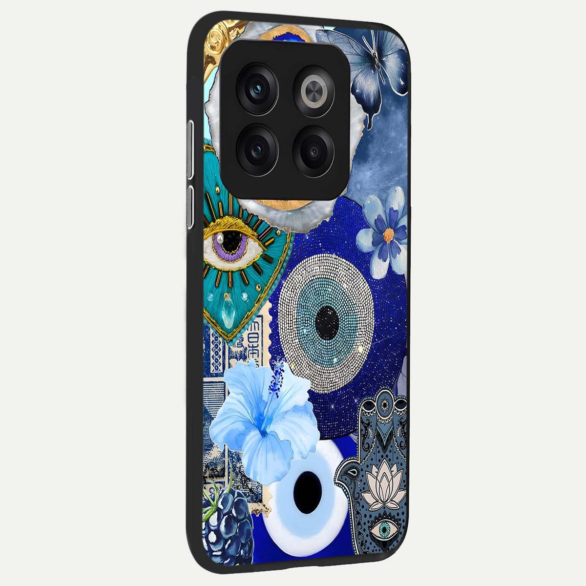 Celestial Blue Vision back cover For OnePlus 10T slim fit glass case with vibrant aesthetic design