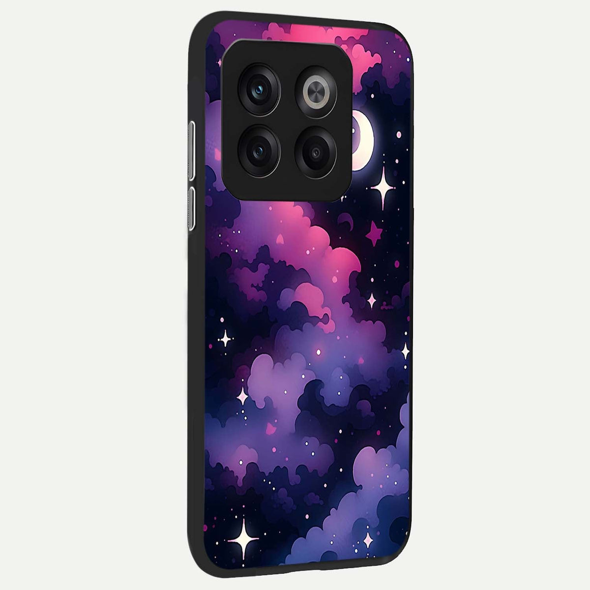 Celestial Moon Magic back cover For OnePlus 10T slim fit glass case with vibrant aesthetic design