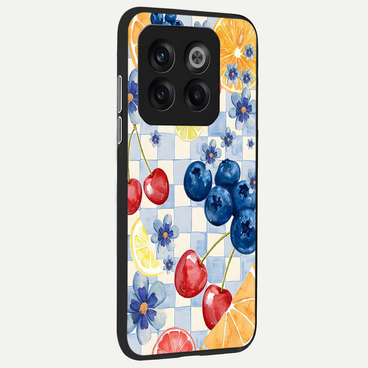 Citrus Bloom Joy back cover For OnePlus 10T slim fit glass case with vibrant aesthetic design
