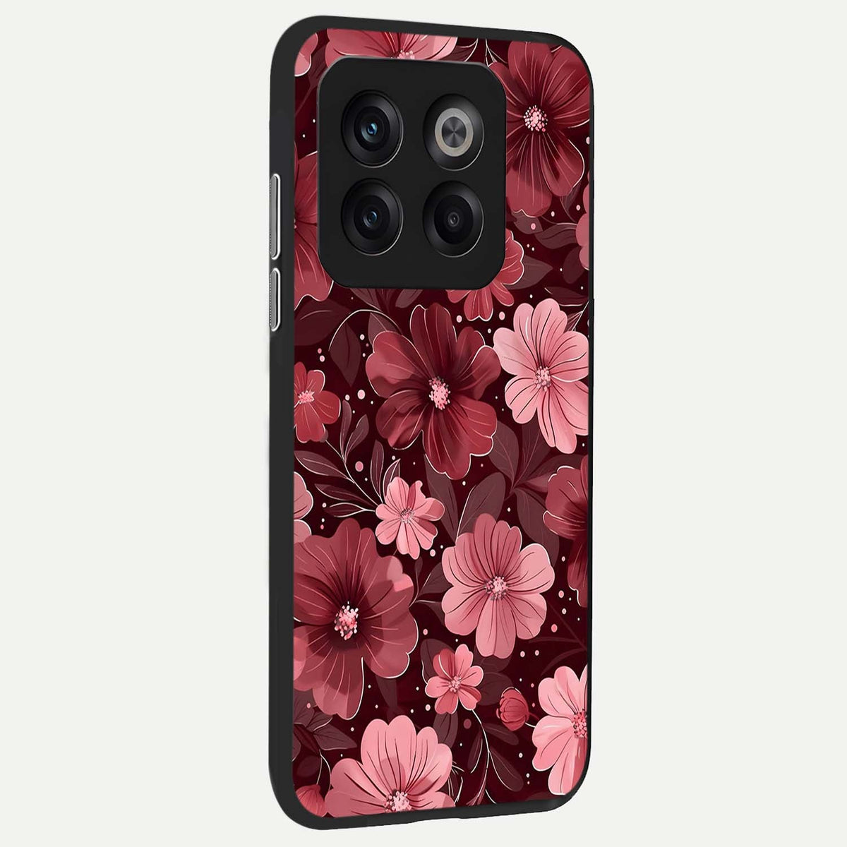 Flower Blush Bloom back cover For OnePlus 10T slim fit glass case with vibrant aesthetic design