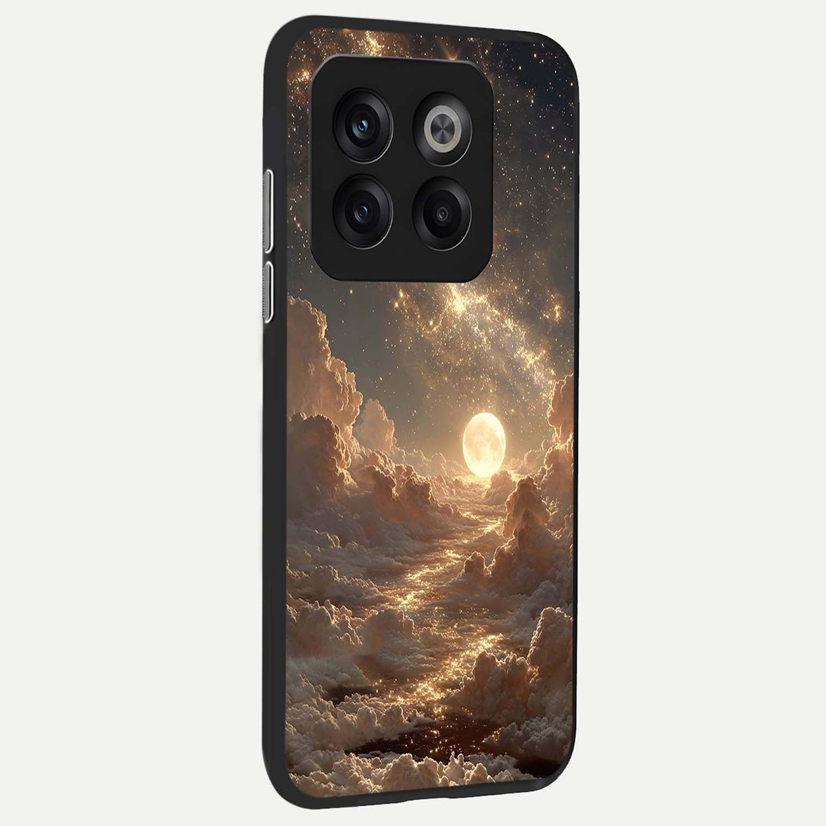 Golden Sky Dream back cover For OnePlus 10T slim fit glass case with vibrant aesthetic design