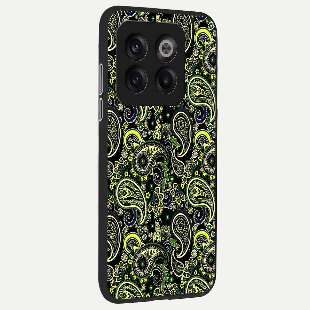 Green Lemon back cover For OnePlus 10T slim fit glass case with vibrant aesthetic design
