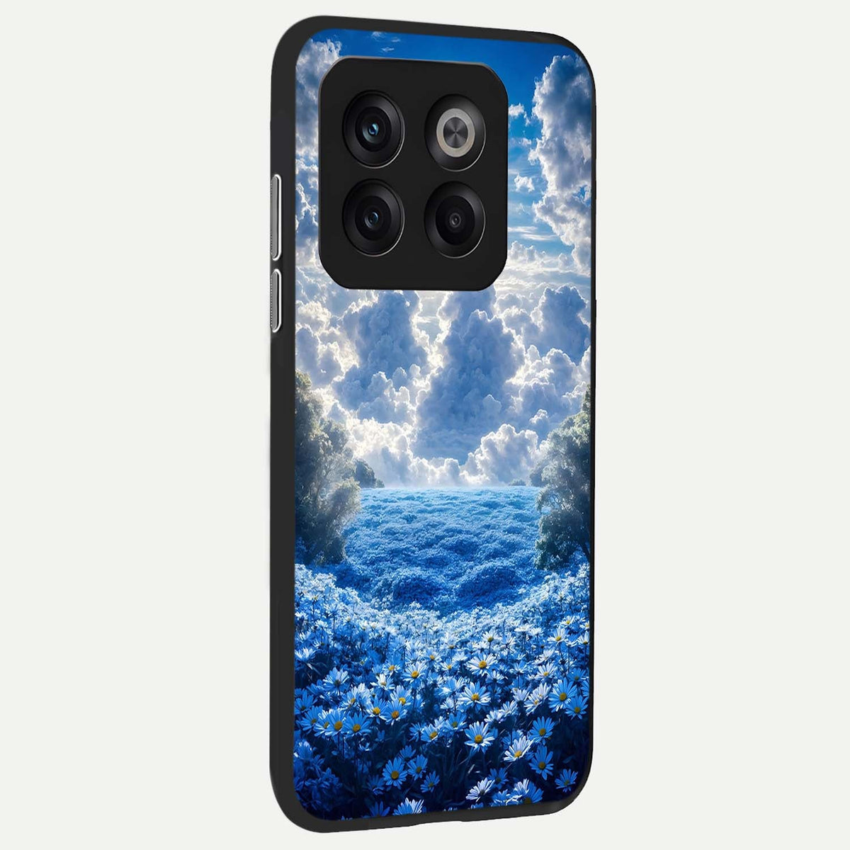 Heavenly Daisy Horizon back cover For OnePlus 10T slim fit glass case with vibrant aesthetic design