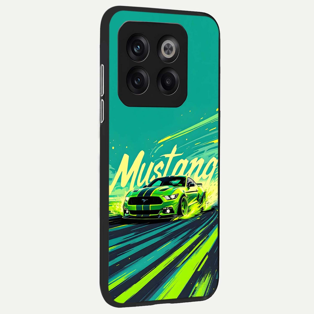 Mustang Bang back cover For OnePlus 10T slim fit glass case with vibrant aesthetic design