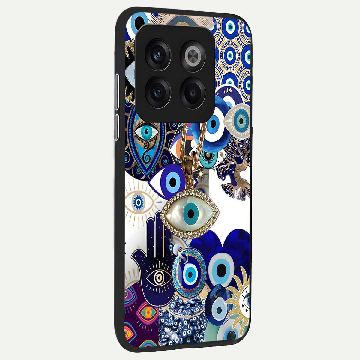 Mystic Charm Eye back cover For OnePlus 10T slim fit glass case with vibrant aesthetic design