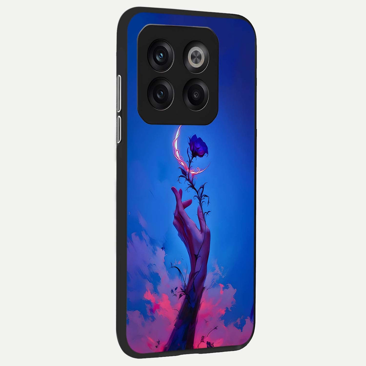 Mystic Hand back cover For OnePlus 10T slim fit glass case with vibrant aesthetic design