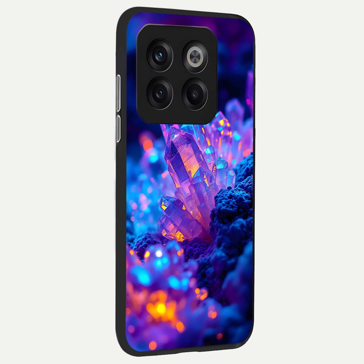 Neon Aura Shards back cover For OnePlus 10T slim fit glass case with vibrant aesthetic design