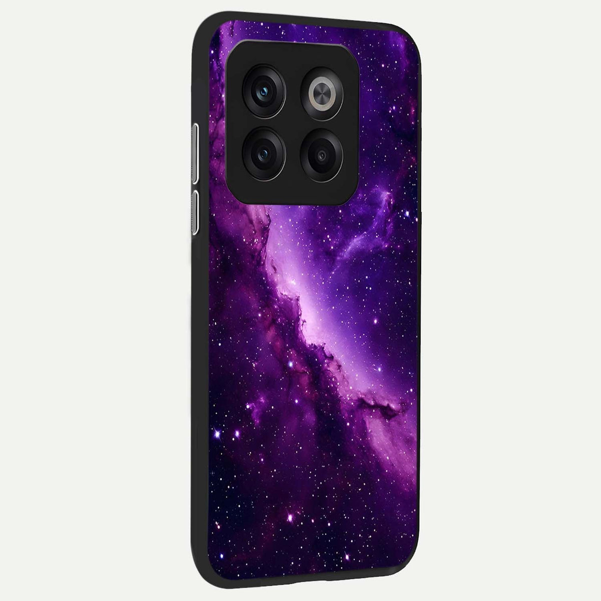 Purple Shade Sky back cover For OnePlus 10T slim fit glass case with vibrant aesthetic design
