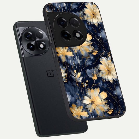 Royal Petal Dream phone case For OnePlus 11R showing premium glass back cover with detailed artwork