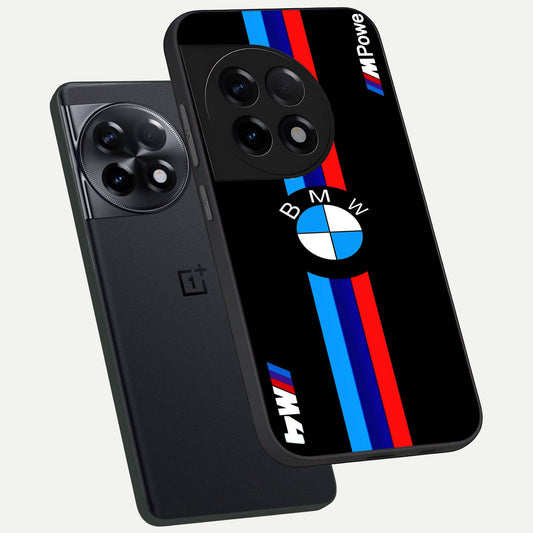 Turbo BMW Beast phone case For OnePlus 11R showing premium glass back cover with detailed artwork